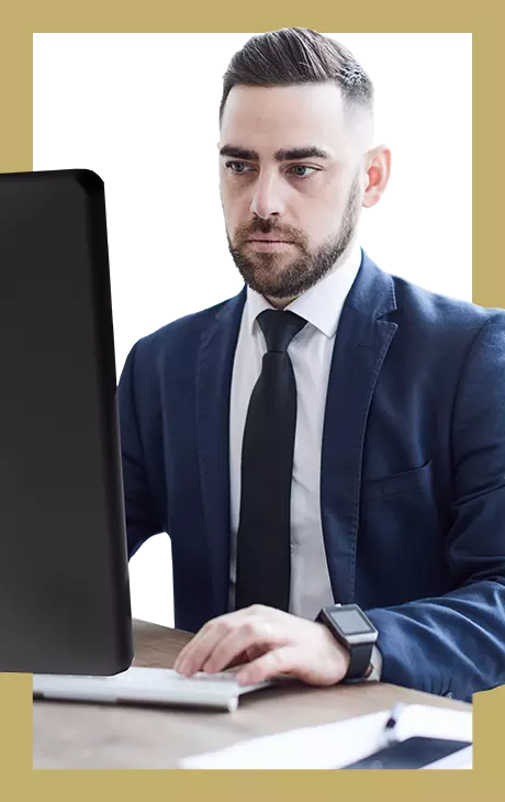 man working on the laptop