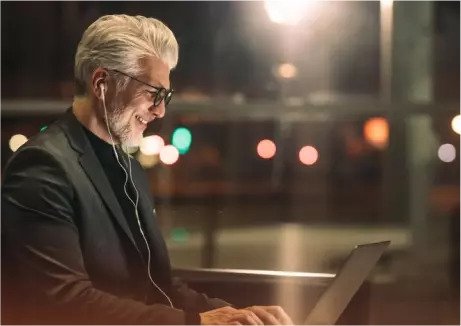 Man working with Laptop