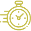 Icon illustrating time-saving benefits.