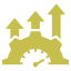 Icon illustrating increased efficiency through automation