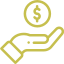 Icon representing saving money