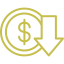 Icon representing cost reduction